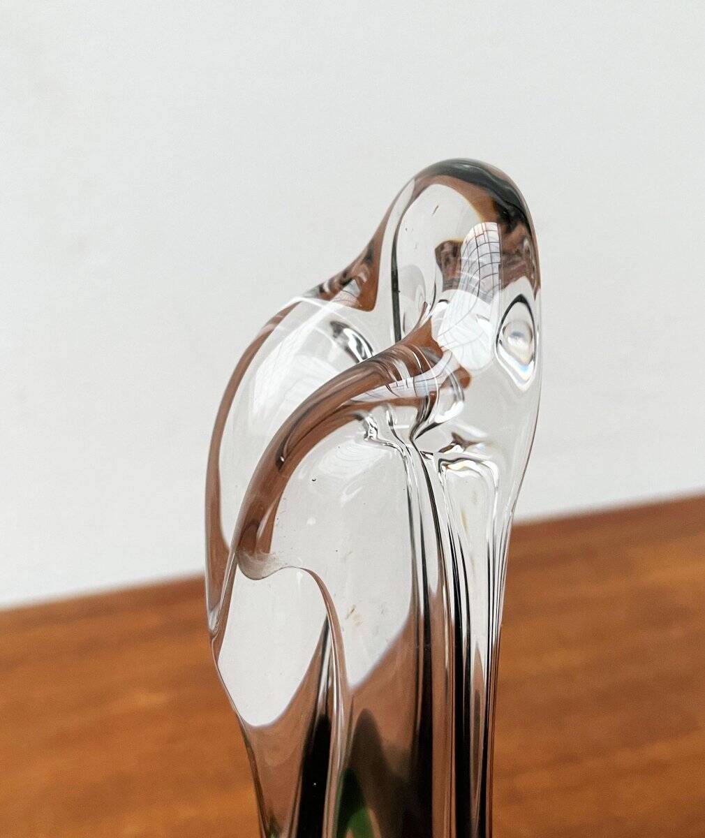 Vintage art glass vase by Max Verboeket for Kristalunie Maastricht, 1970s