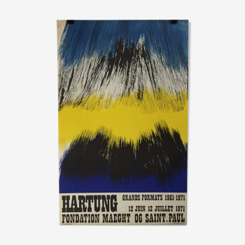Poster exhibition Hans HARTUNG, MAEGHT Foundation (1971).