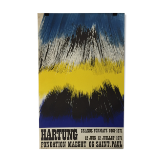 Poster exhibition Hans HARTUNG, MAEGHT Foundation (1971).