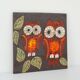 Wall decoration Owls in ceramic relief from the 60s / 70s