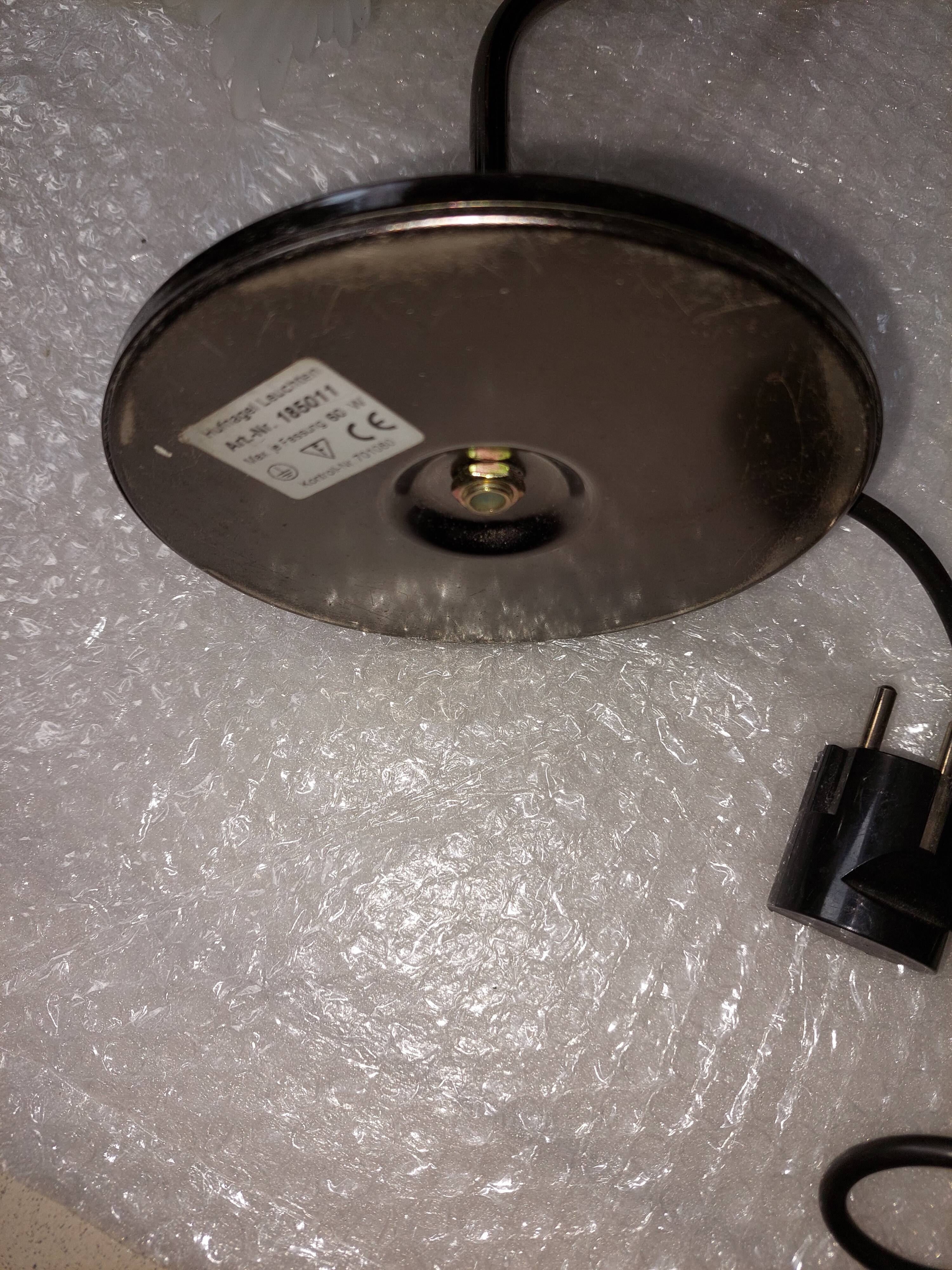 Set of 2 table lamps lampshade in opaline tulip glass Hufnagel Leuchten vintage