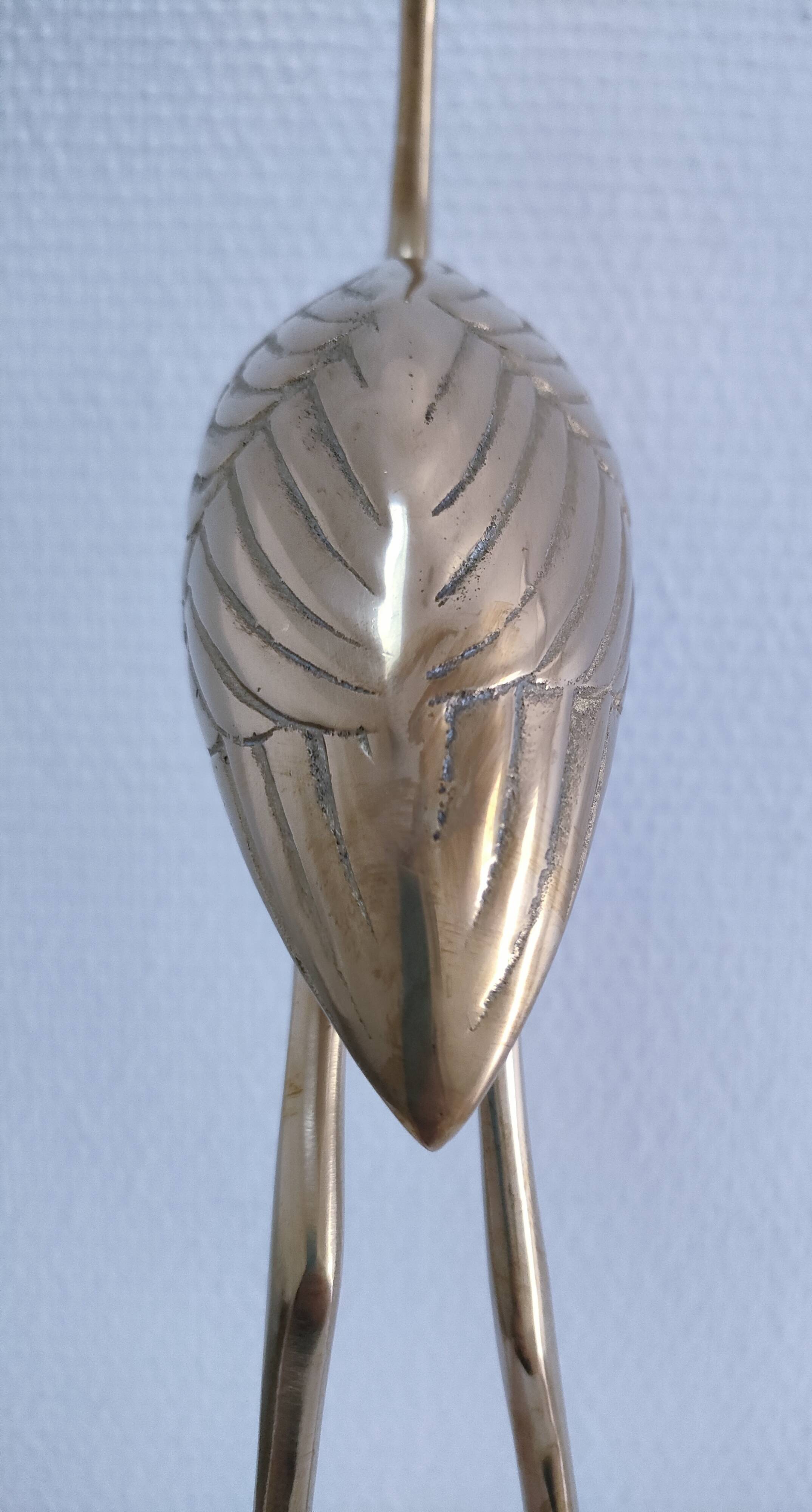 Two solid brass XL birds H. 48 cm