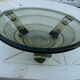 Coupe tripode art deco en verre fumé Tchécoslovaque
