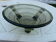 Art deco tripod cut in smoked glass Czechoslovakia