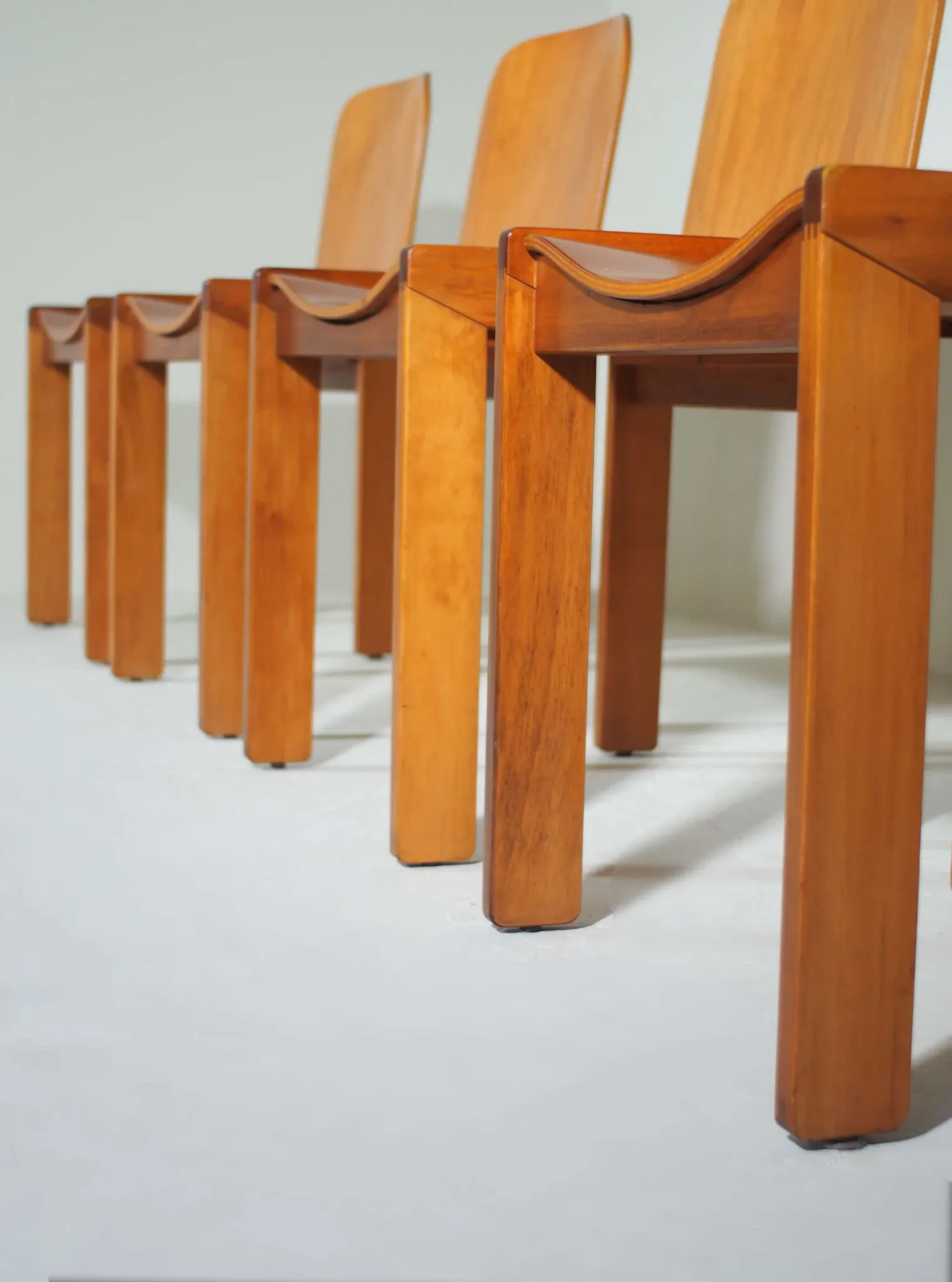 Dining Chairs Attributed to Afra and Tobia Scarpa for Molteni, Set of 4