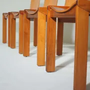 Dining Chairs Attributed to Afra and Tobia Scarpa for Molteni, Set of 4