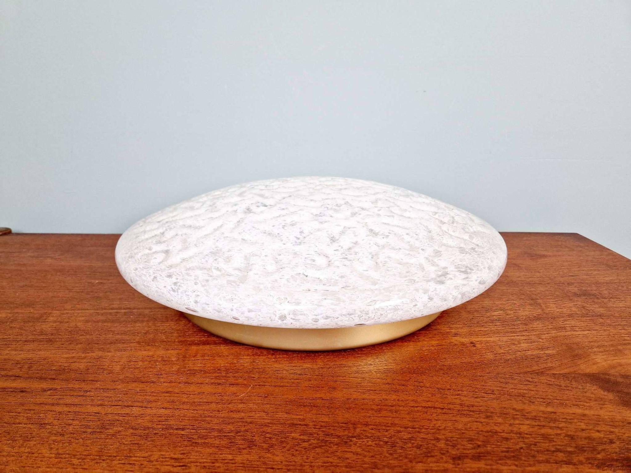 Large frosted glass ceiling light (diam 45cm), Doria, 1970