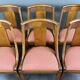 6 chaises gondole style Empire en bois, XXème siècle