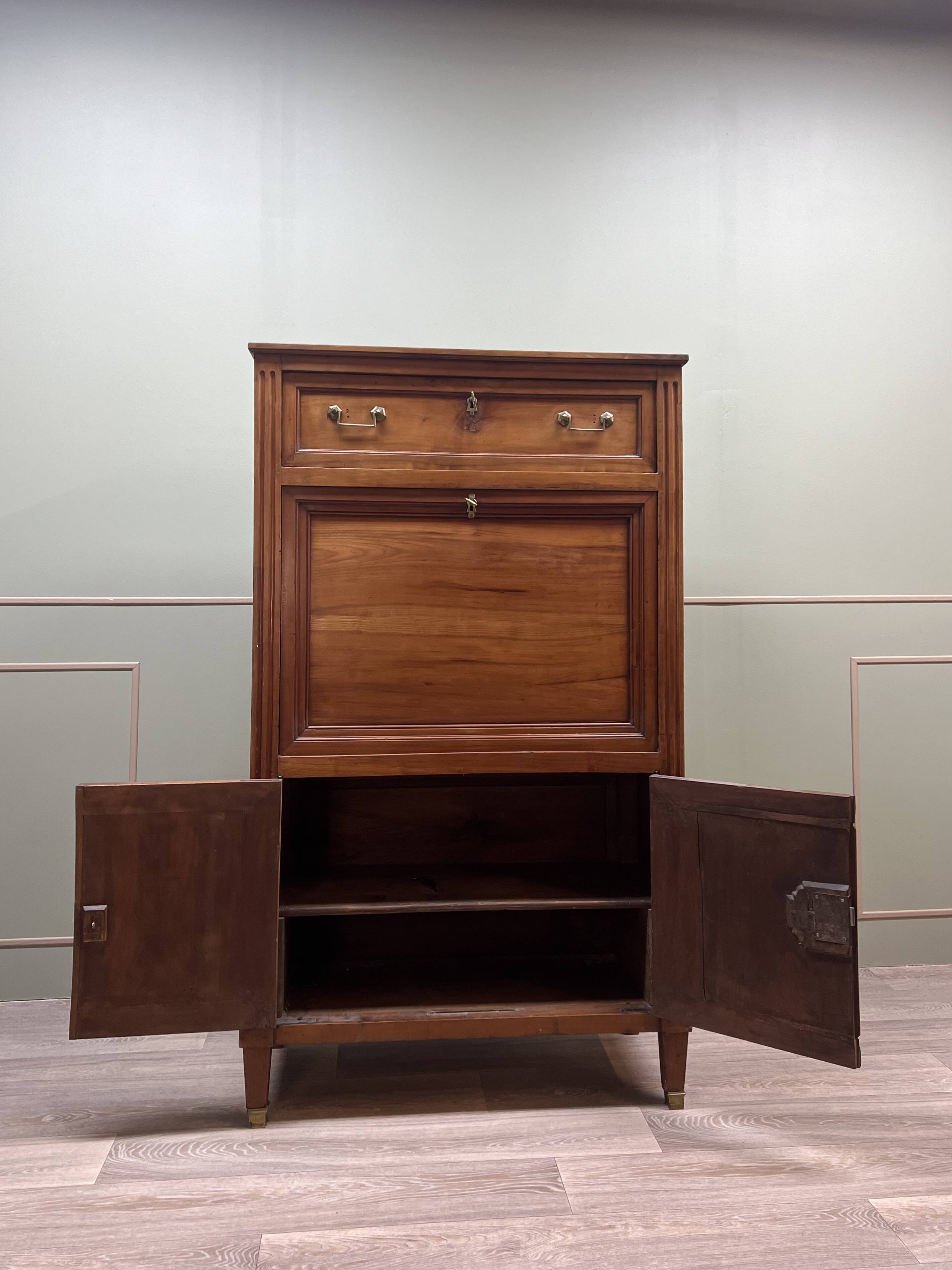 Secretary In Natural Wood Louis XVI XVIII Eme Century