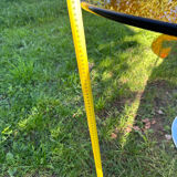 ORANGE smoked glass tulip foot table Gastone Rinaldi