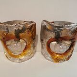 Pair of Murano glass sconces by Carlo Nason for Mazzega 70s