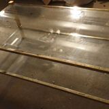 Table basse verre et laiton