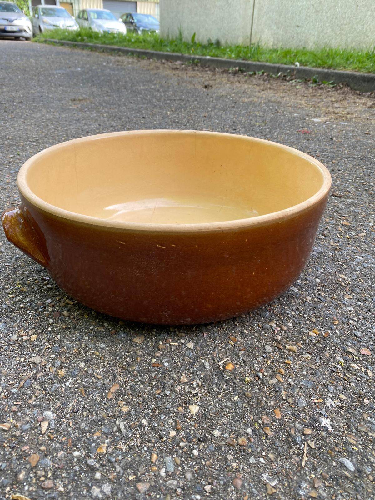 Saladier en grès 3litres courtes manches