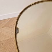Round golden mirrored retro coffee table