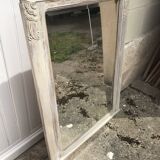Old white mirror patinated 90x119cm