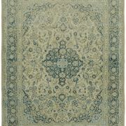 Hand-Knotted Persian One of a Kind 1970s 270 cm x 366 cm Beige Wool Carpet