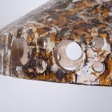 Flower power earth ware chandelier 1960