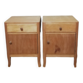 Pair of oak bedside tables