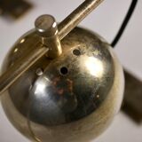 Pair of brass eyeball wall lights