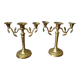 Pair of vintage bohemian country candlestick holders