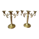 Pair of vintage bohemian country candlestick holders