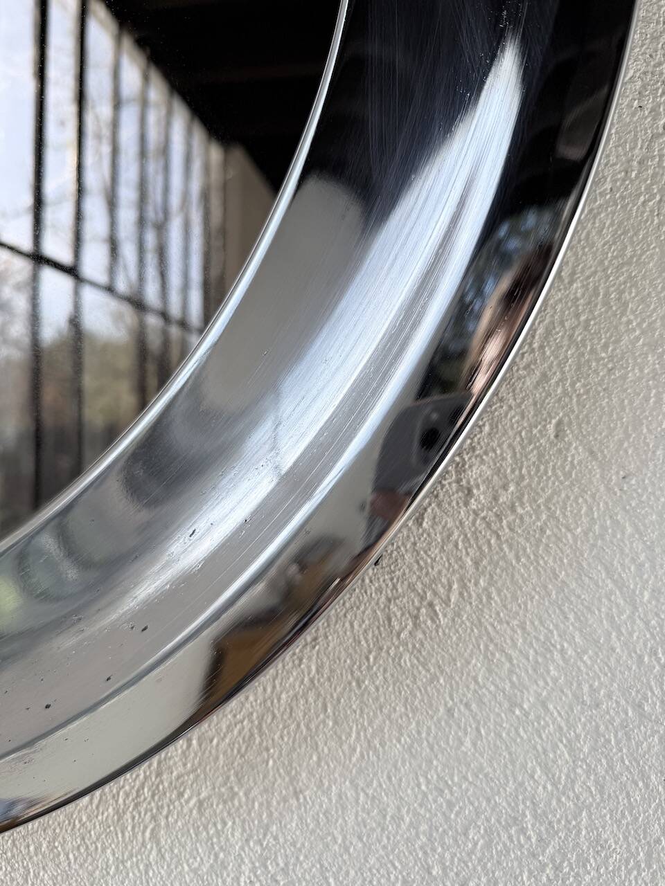 Miroir rond chrome Italie 1960