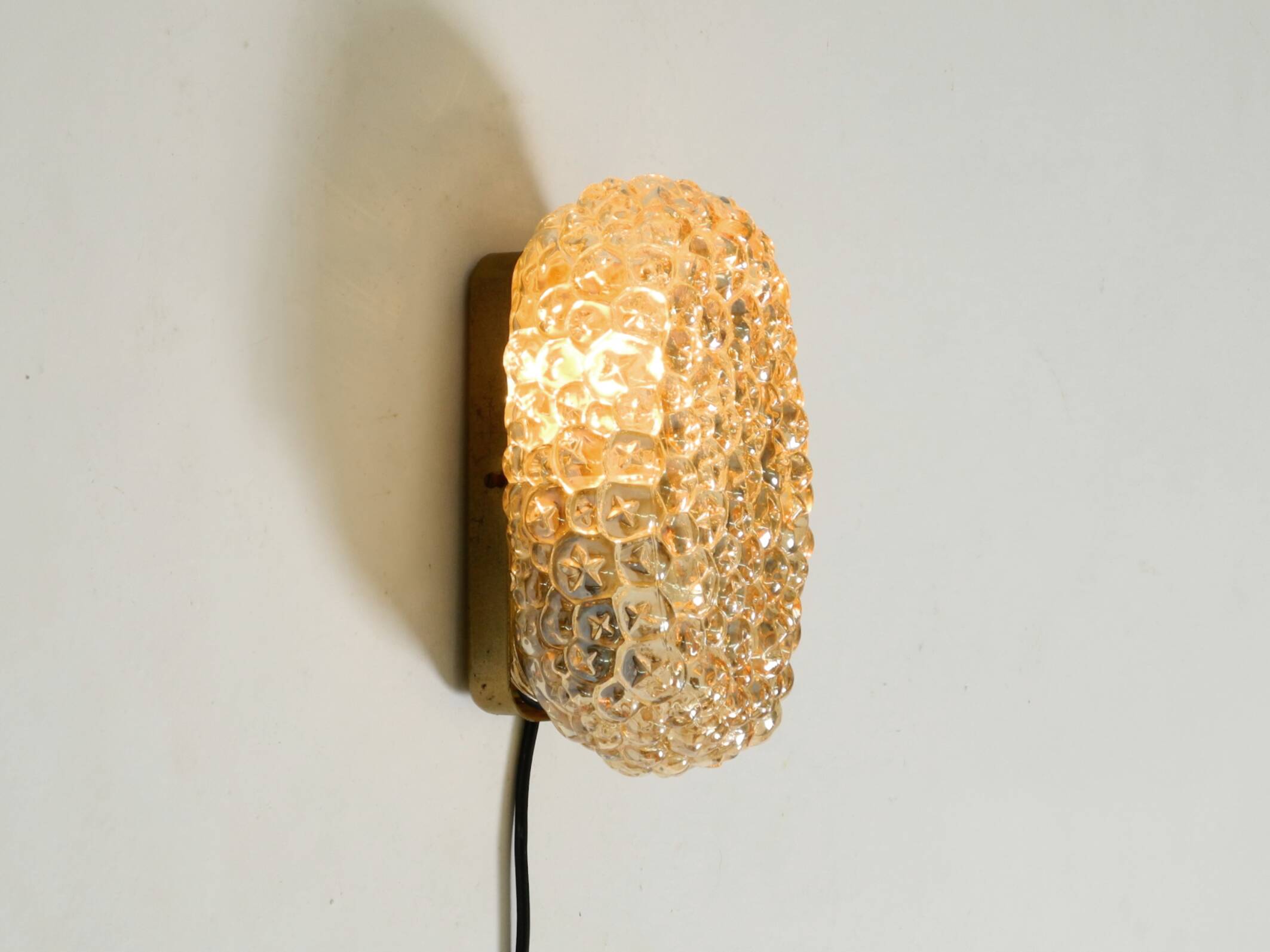 Beautiful original Mid Century Modern glass bubble wall lamp