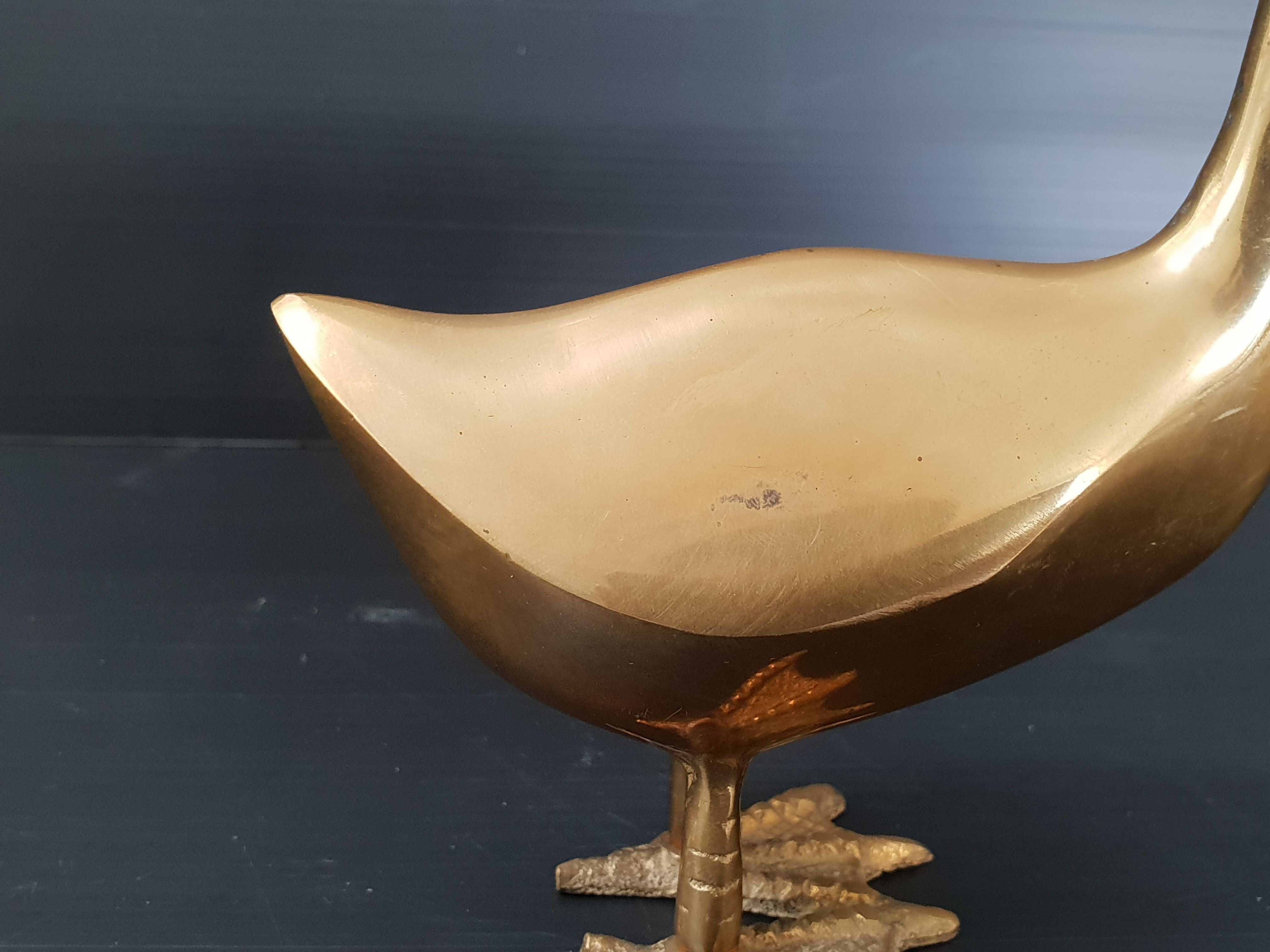 Vintage brass bird, 1970