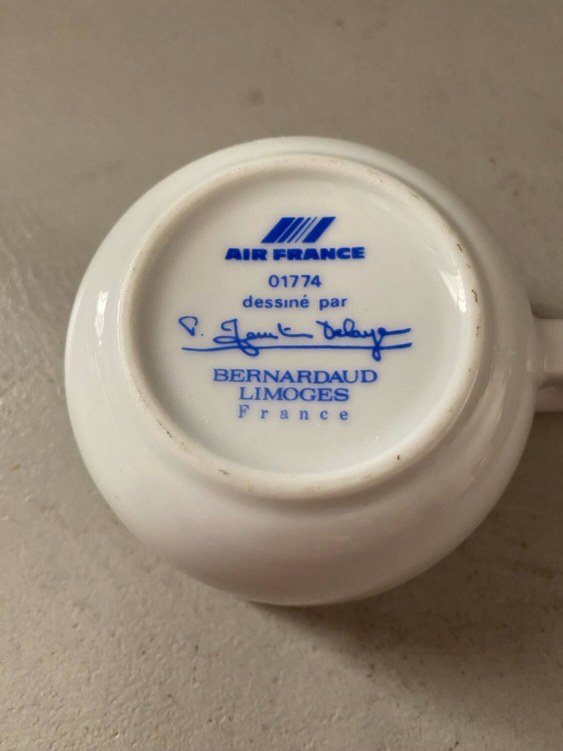 Air France bernardaud limoges Delaye mug