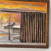 Painting "Chemin d'Or" 2003 - 45 x 23 cm