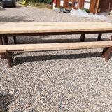 Fir farmhouse table with bench 3m42