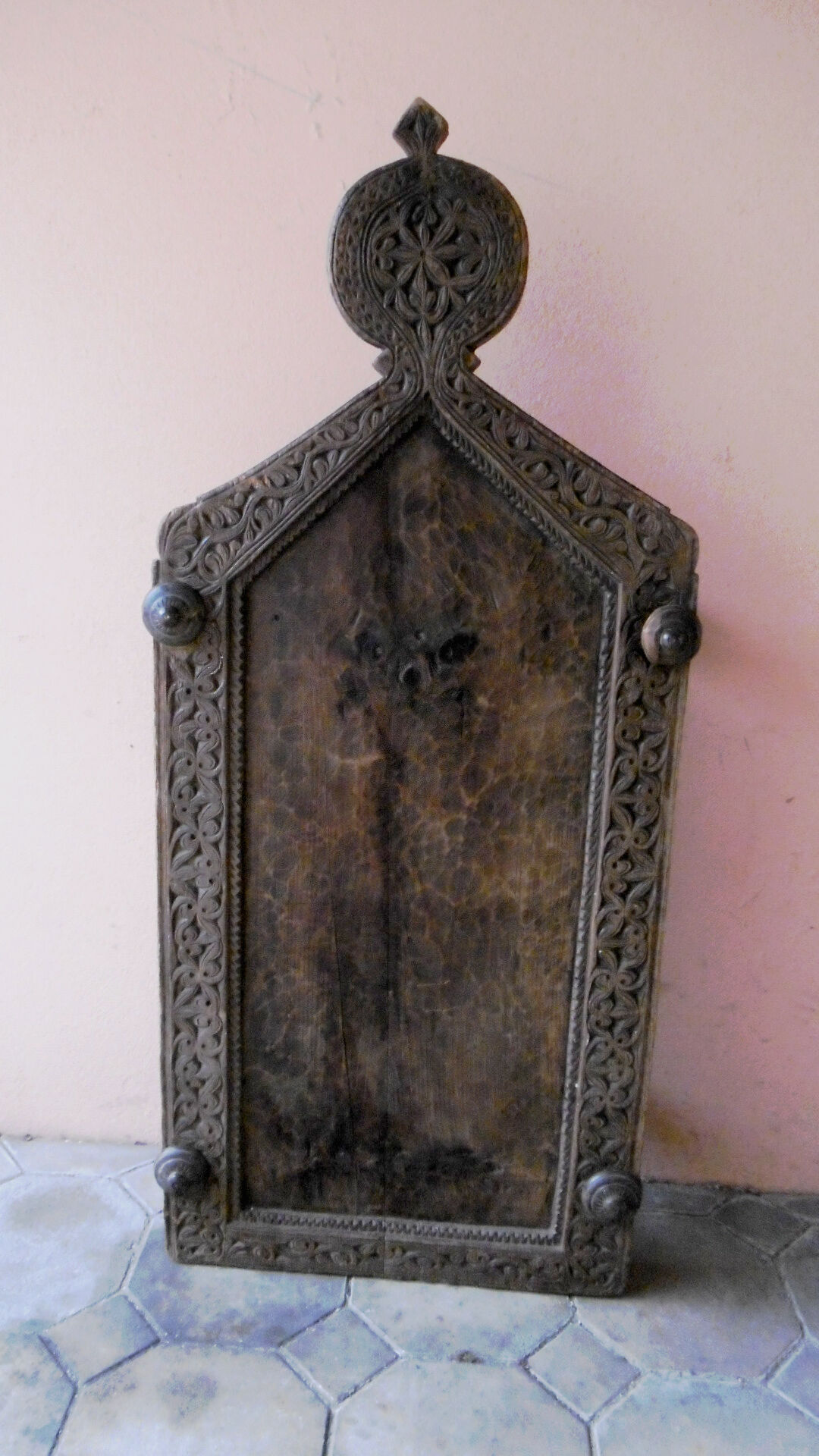 Ancient indian coffee table - massive teak