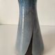 Glazed blue ceramic vase, Puisaye spirit, signed.