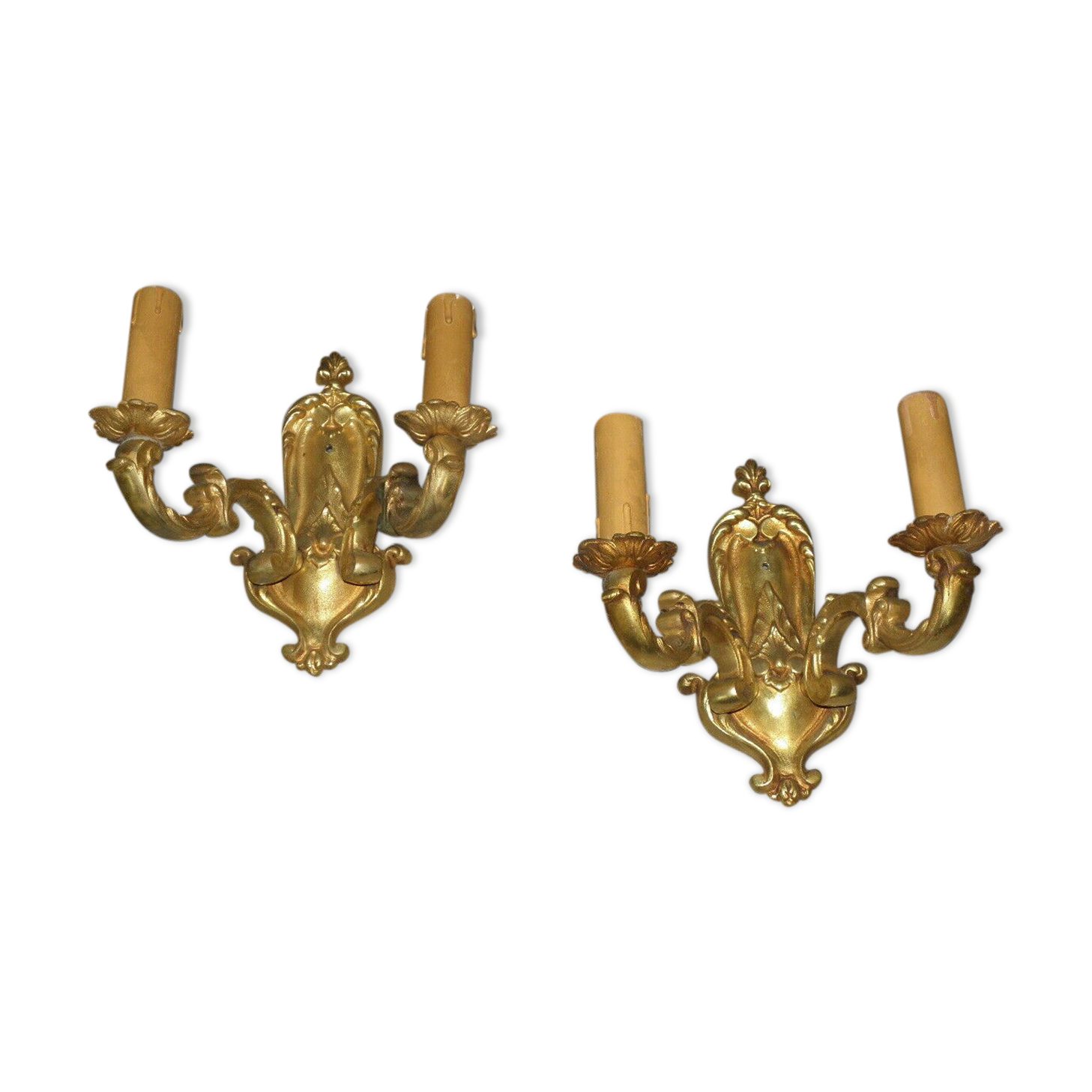 Graceful golden wall appliques