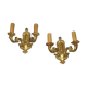 Graceful golden wall appliques