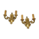 Graceful golden wall appliques