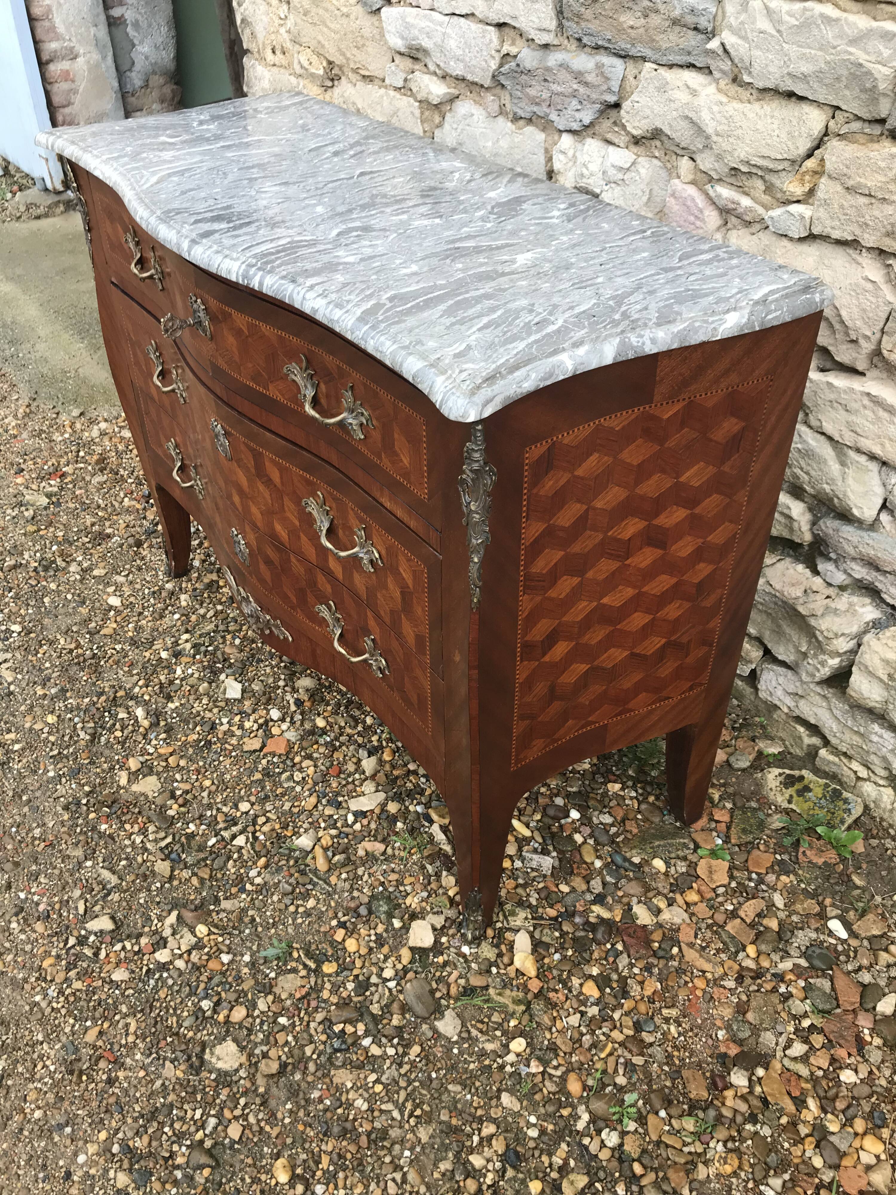 Commode Louis XV Bois de rose
