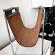 Leather and chrome magazine rack Brabantia