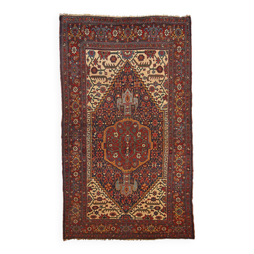 Handmade antique Persian Bidjar rug 149cm x 225cm 1880s - 1B194