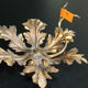 Banci firenze gilded flush mount italian wall lamp, 1960s