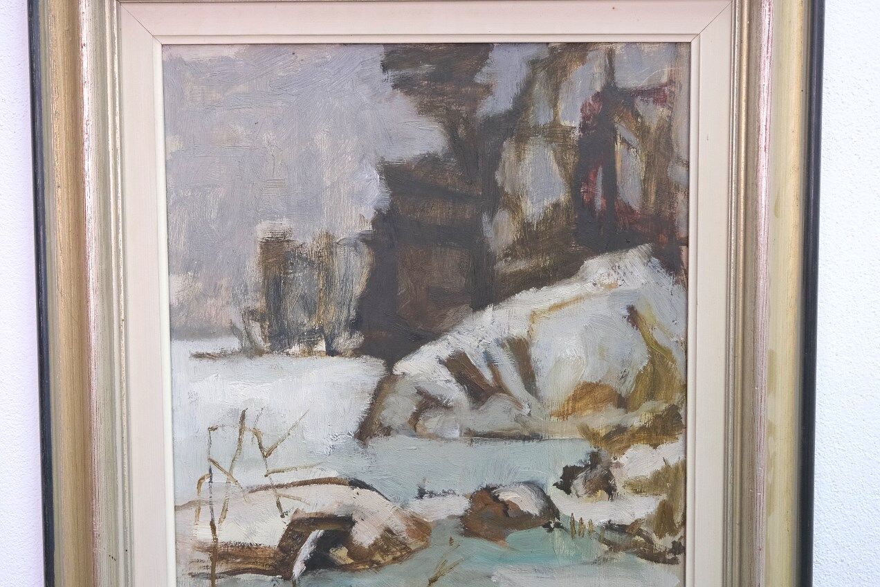 Bertil Landelius (1912-1985), Swedish Modern Oil Painting, 1962