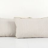 Set of two silk ikat eye velvet pillow cover