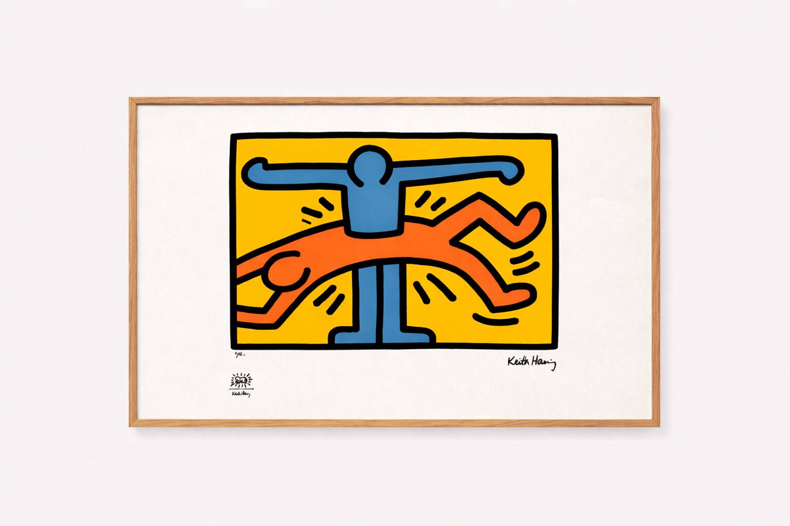 Keith Haring. Numbered colour silkscreen. 1990s.