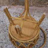 Worker round rattan basket