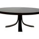 Vintage round coffee table in rosewood veneer, 60s design