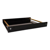 Black and gold lacquered wooden tray