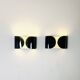 Foglio Wall Lamps In Black And White By Tobia Scarpa For Flos, Italy 1980S