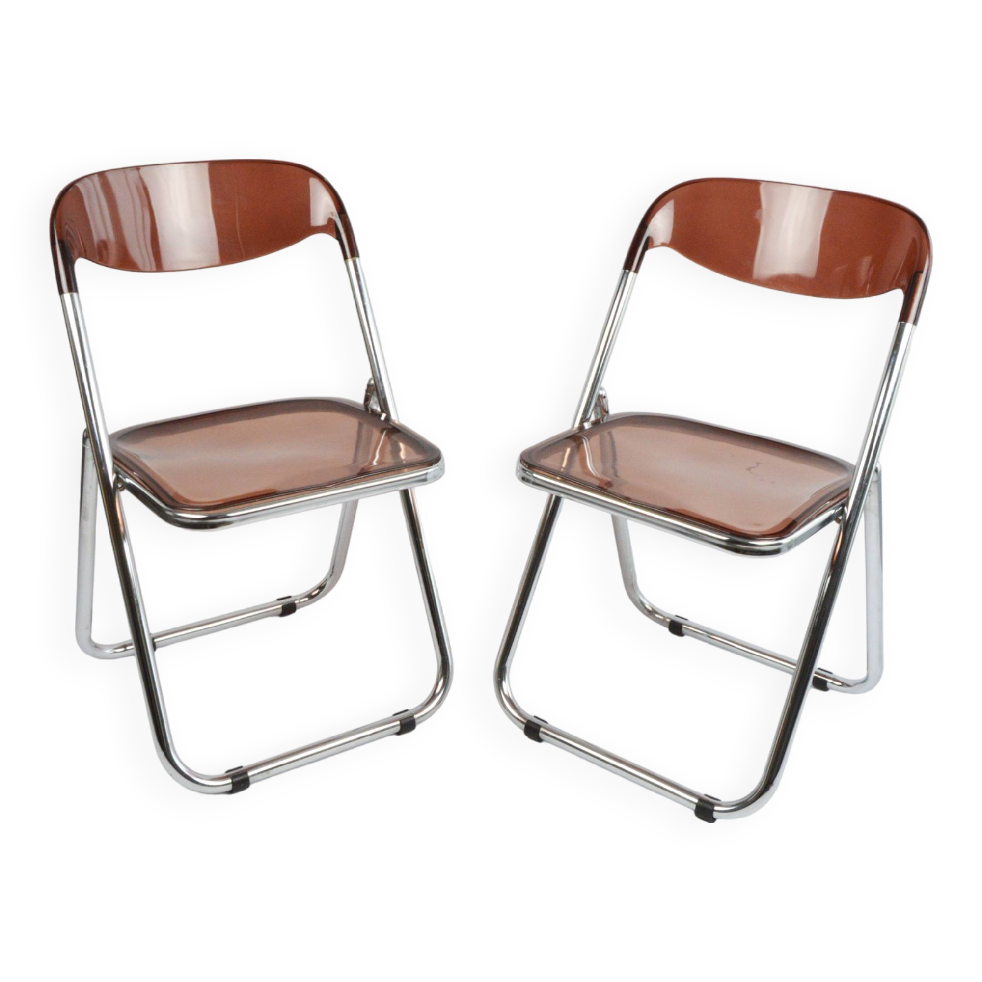 A pair of Modello Depositato folding chairs, Italy, 1970s
