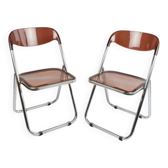 A pair of Modello Depositato folding chairs, Italy, 1970s