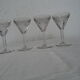 4 old glasses bistro thick bubble glass